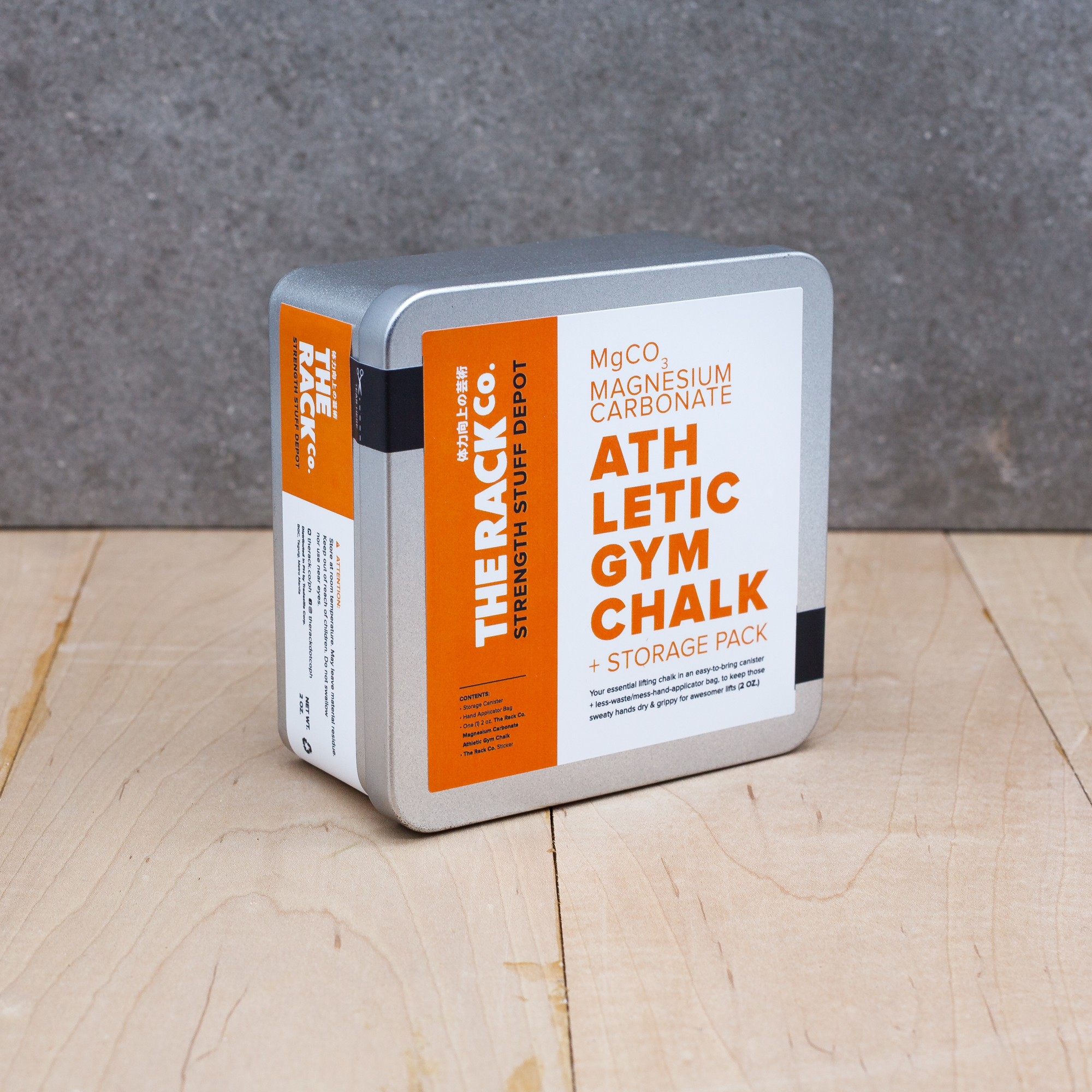TheRack.Co MgCO3 Magnesium Carbonate Athletic Lifting Chalk + Storage Pack