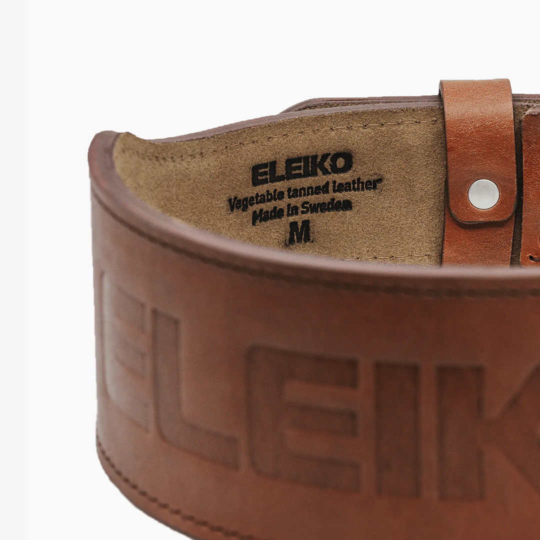 Eleiko Weightlifting Leather Belt - Brown - Image 2