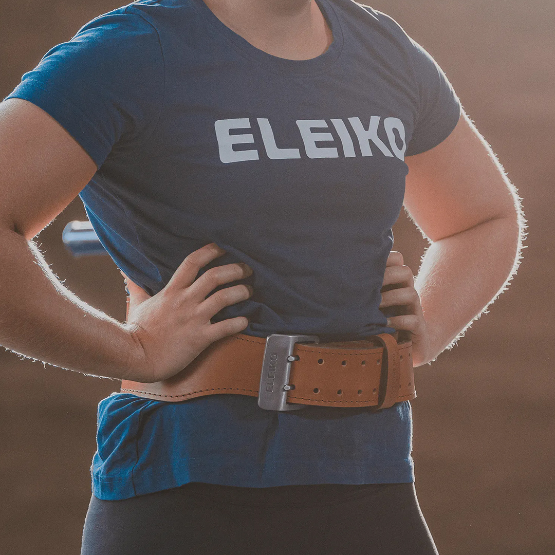 Eleiko Weightlifting Leather Belt - Brown - Image 8