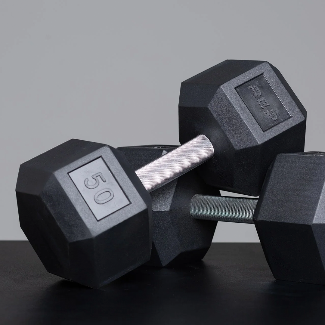 REP Rubber Hex Dumbbell (LB) - Image 2