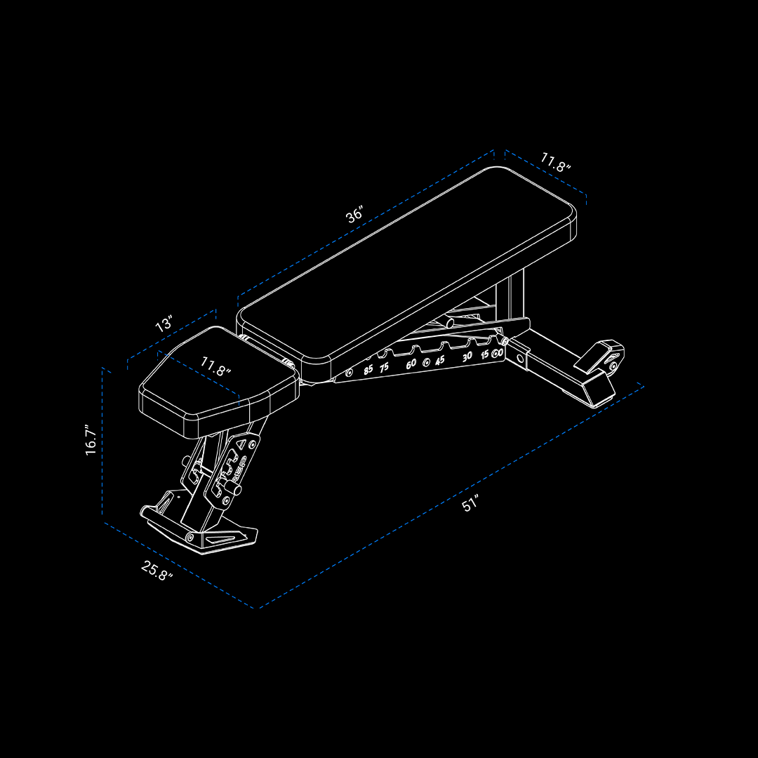 REP AB-4100 Nighthawk Adjustable Bench - Image 12