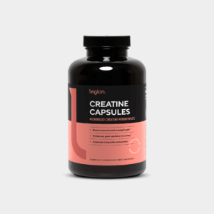 Legion Creatine Capsules Micronized Creatine Monohydrate Supplement