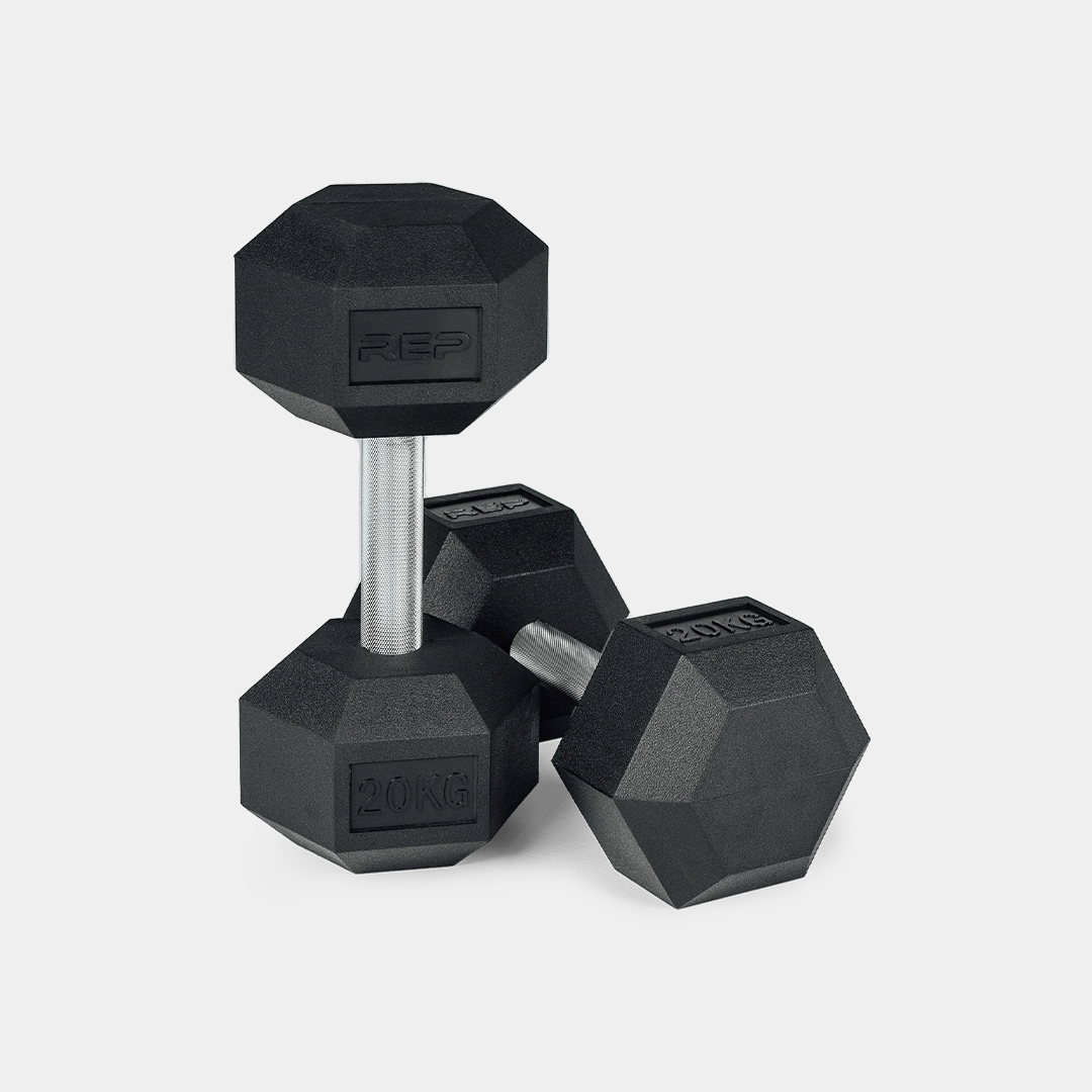 WEB – REP Rubber Hex Dumbbell KG